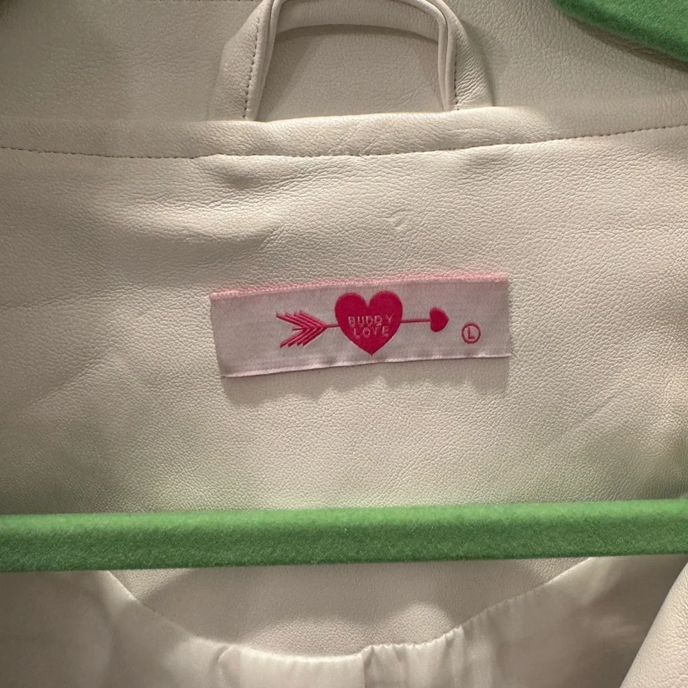 Buddy Love White Fringe Leather Jacket - Picture 4 of 4